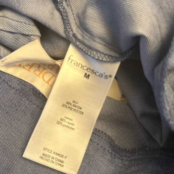 NEW NWT Audrey Parks Blue Pleated High-Waisted Belted Shorts – Francesca’s M - Picture 7 of 7